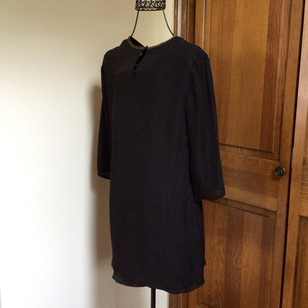 Parker embellished silk mini dress, black, small - Picture 5 of 10
